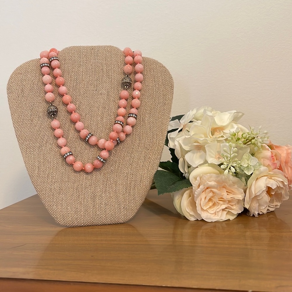 Cherry quartz convertible necklace